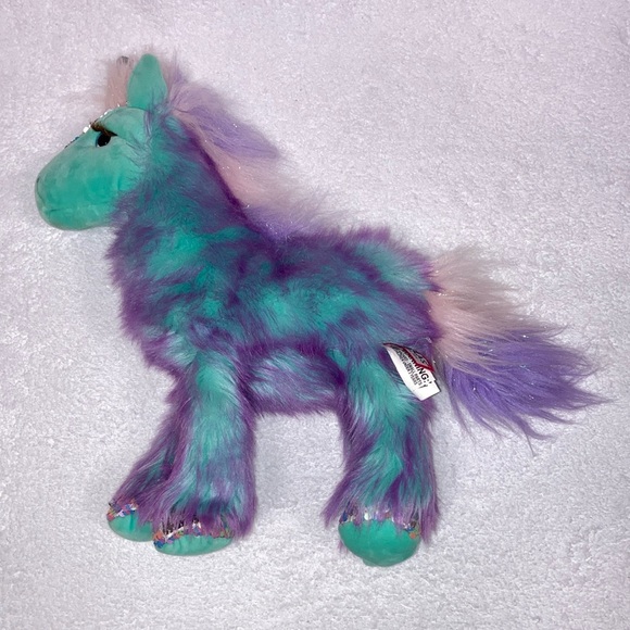 Rare "Veda" the Unicorn Plush w/Eyelashes by Douglas Cuddle Toys 15" Rainbow - Picture 4 of 9